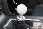 Mustang White Cue Ball Shift Knob & Billet Collar (11-14)